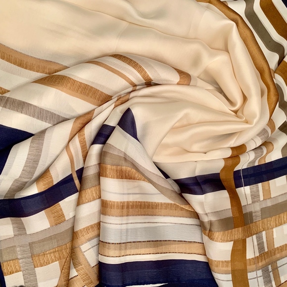 SILK SCARF LUXURY STYLE STOLES WOMEN HEADBAND - Picture 7 of 7